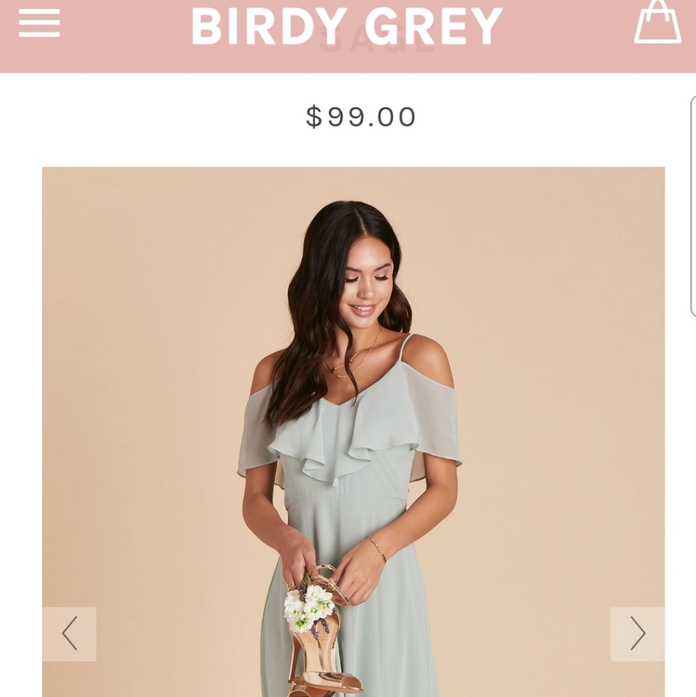 Birdy Grey Jane bridesmaid dress sage med